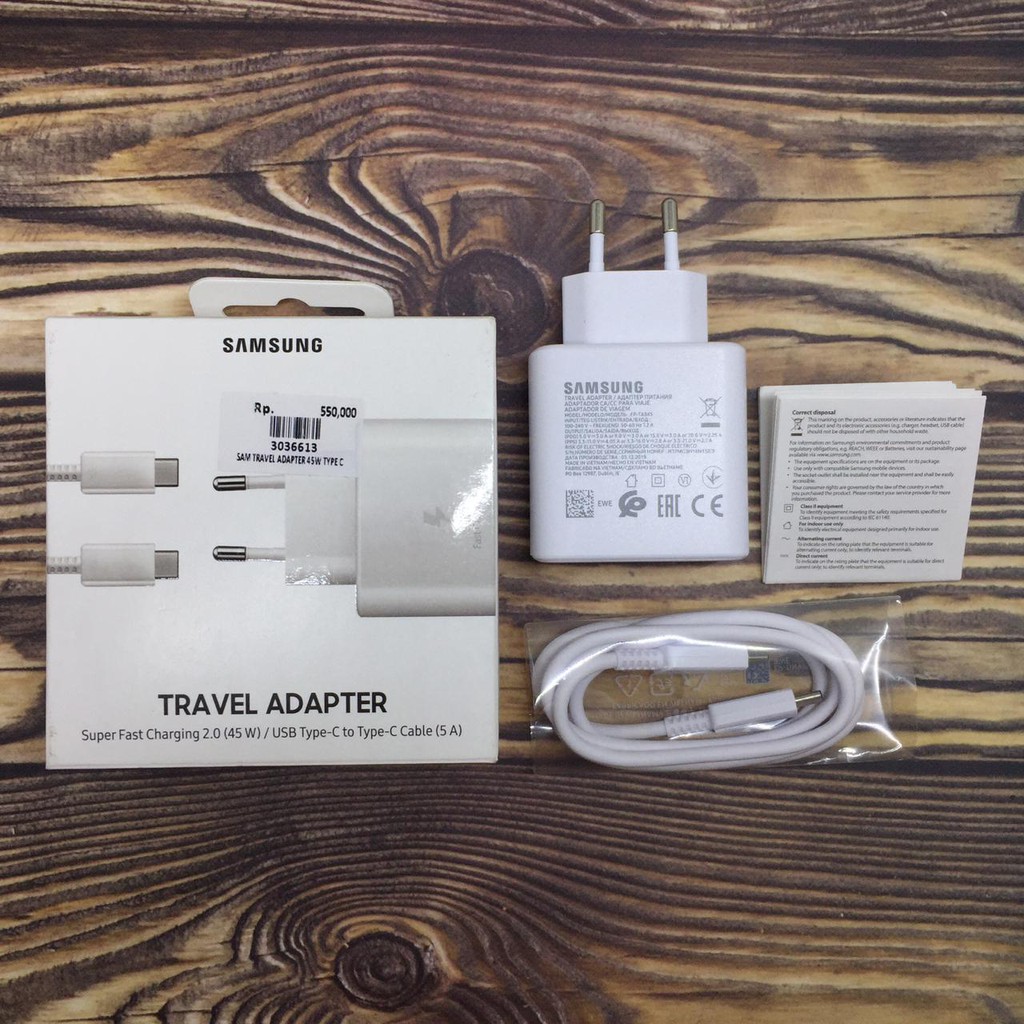 CHARGER SAMSUNG TRAVEL ADAPTER 45W TYPE C FAST CHARGER ORIGINAL 100%