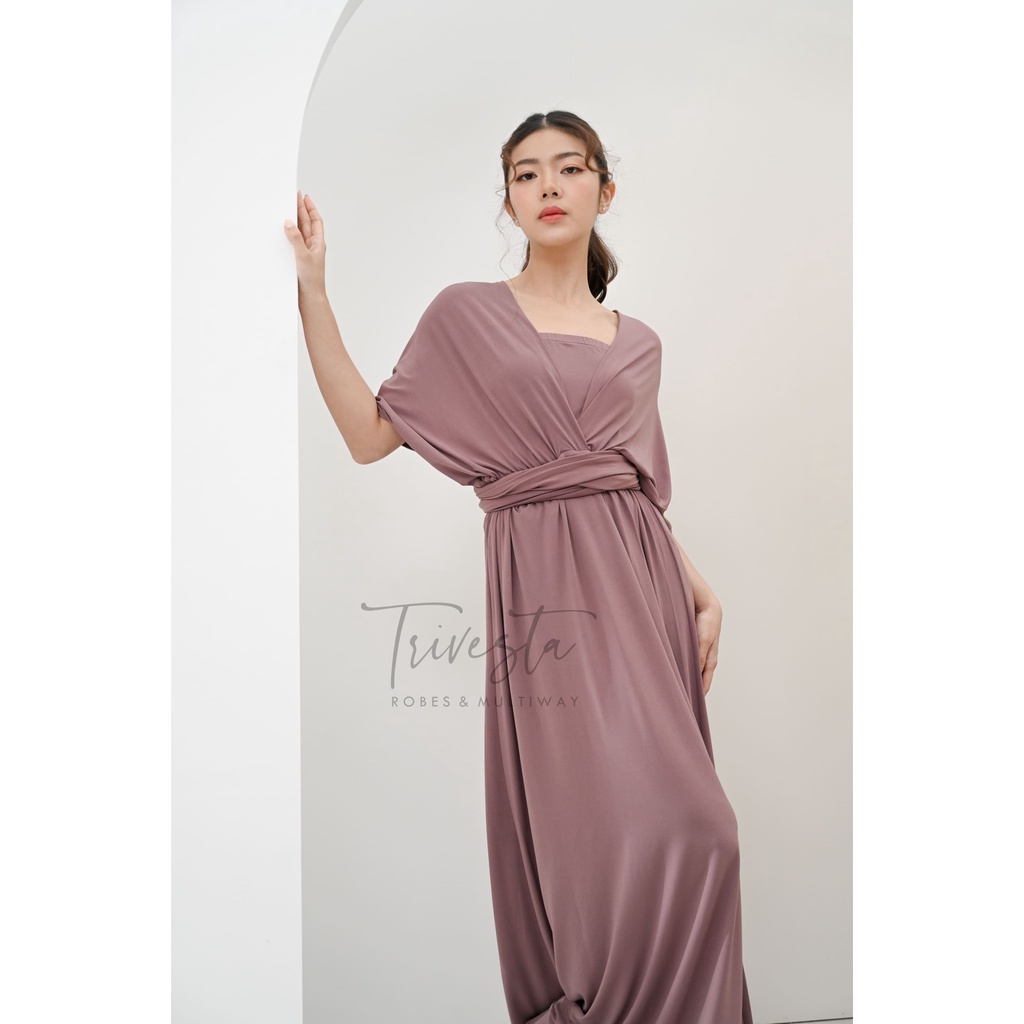 MAXI | Dark Plum  | MULTIWAY INFINITY CONVERTIBLE DRESS | FREE KEMBEN &amp; SPECIAL LONG SCRAFT