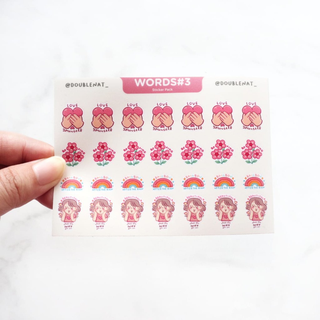 

DoubleNat Words #3 part 2 Sticker - Kata Quotes Planner Journal