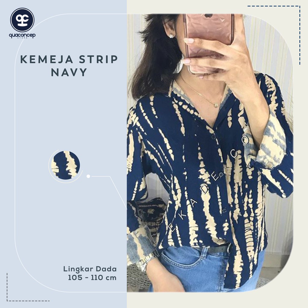 Kemeja Tie Dye Wanita / Tie Dye Lengan Panjang / Tie Dye Strip