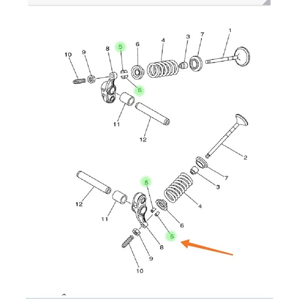 lock valve spring kuku klep nouvo mio lama sporty smile soul fino karbu ori 5TL-E2118-00