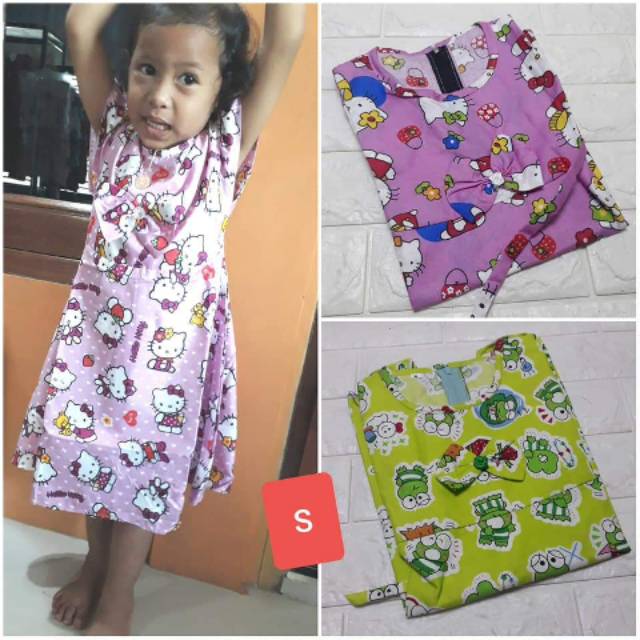 Daster Anak Karakter Lucu / Grosir Dress Anak / Daster Arab Anak / Fashion anak / Dress Lucu