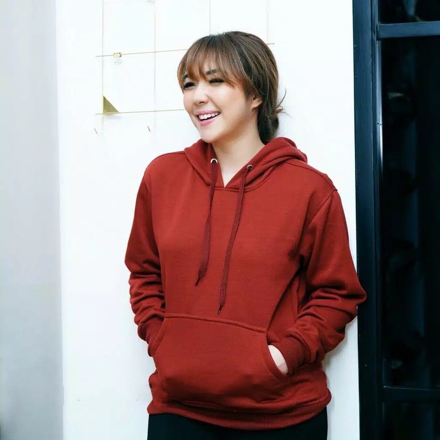 Premium Basic Sweater  Hoodie Oblong Polos Wanita - switer hoodie Oblong wanita kekinian