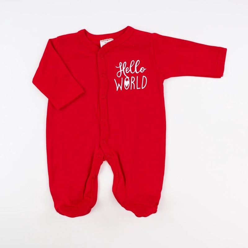 BABY K2 - Sleepsuit baby isi 3 pcs motif hello world