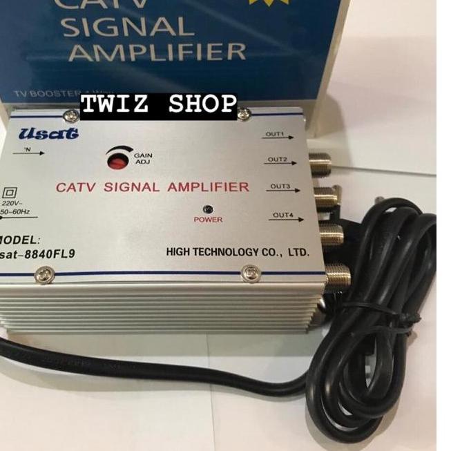 CATV Signal Amplifier Booster 4 Way 40db .