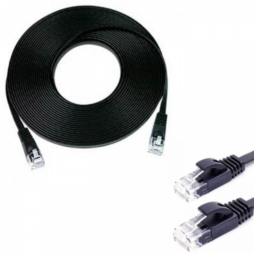 Kabel Lan Flat 30m Cat 6  - 66927hitam