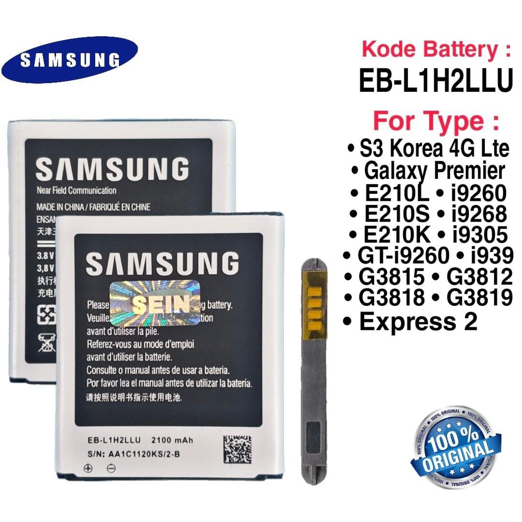 Baterai Battery Original Samsung Galaxy Premier , EB-L1H2LLU , EB-L1H2LLK , EB-L1L7LLK , EB-L1L7LLU