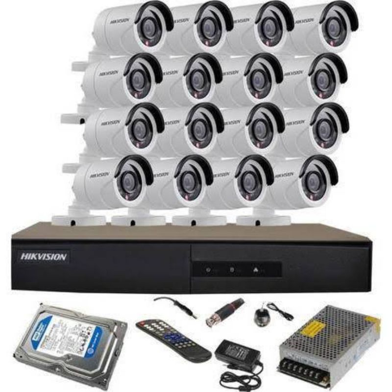Paket cctv 16 channel 2mp lengkap paket cctv 16 kamera 2mp full HD