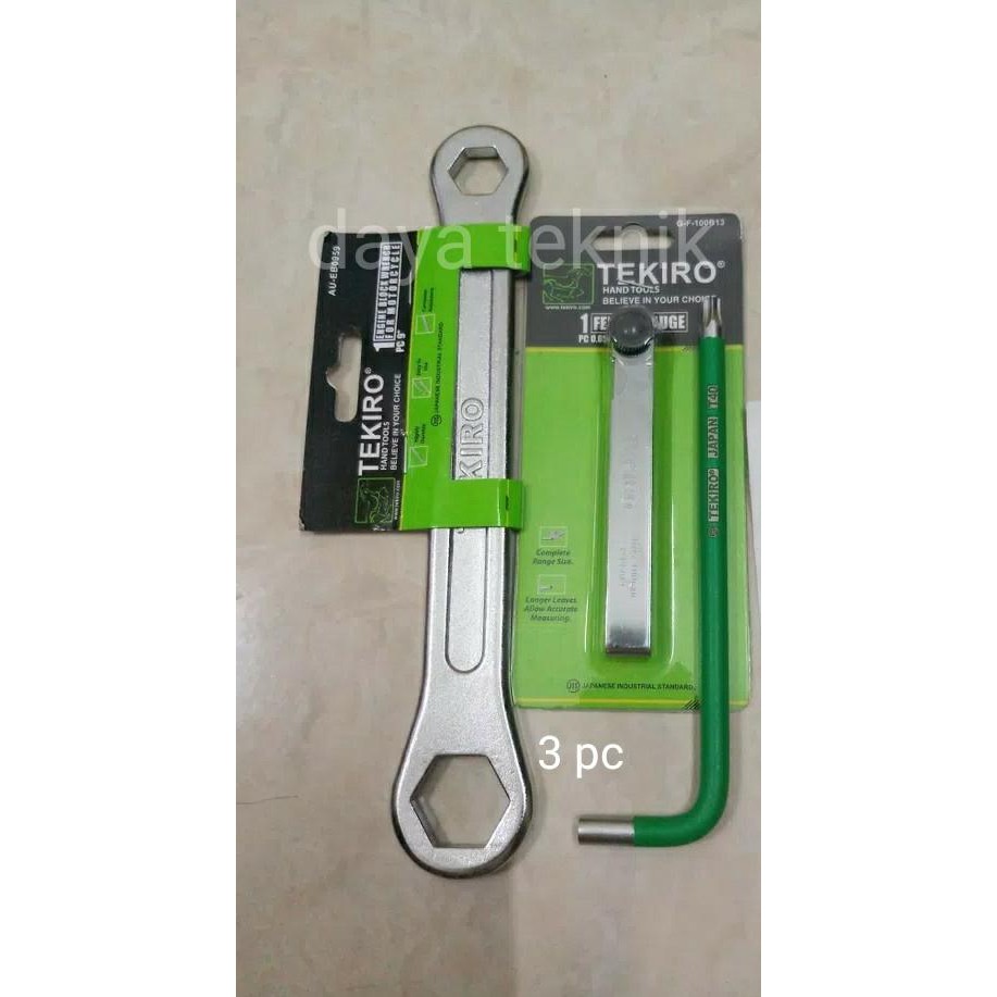 BERKUALITAS KUNCI KLEP MOTOR SET TEKIRO ( 3 PC ) - KUNCI KLEP MOTOR BAGUS