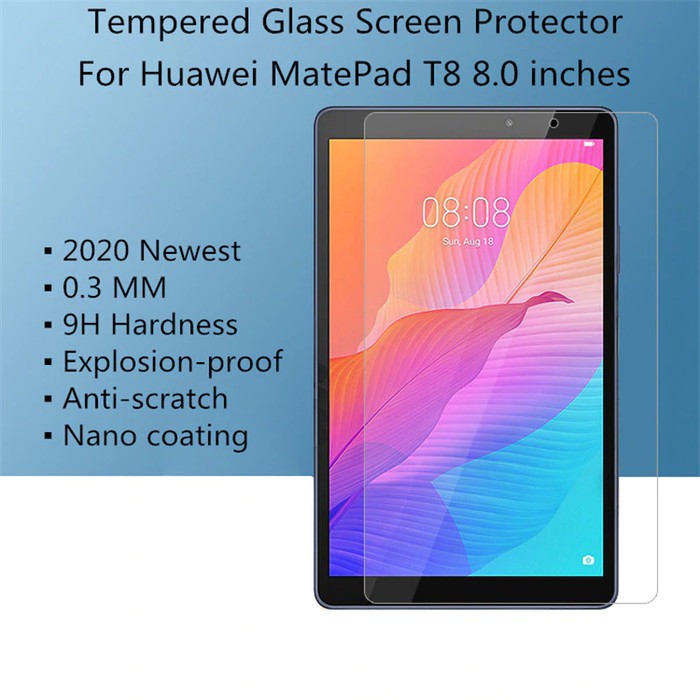 KOREAN Tempered Glass Huawei MatePad T8 8.0 inch Anti Gores Kaca Tablet MatePad T8