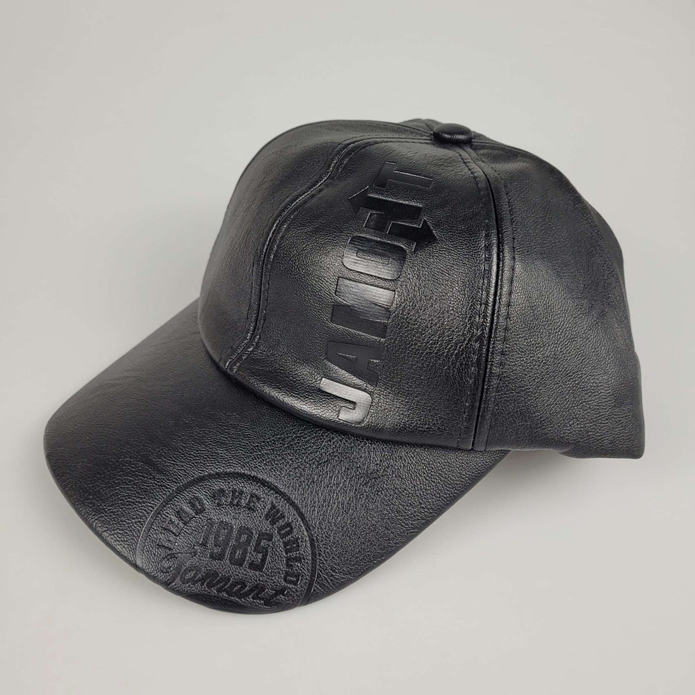 Topi Trucker Baseball PU Leather - G9553 - 7RHZAZBK Black