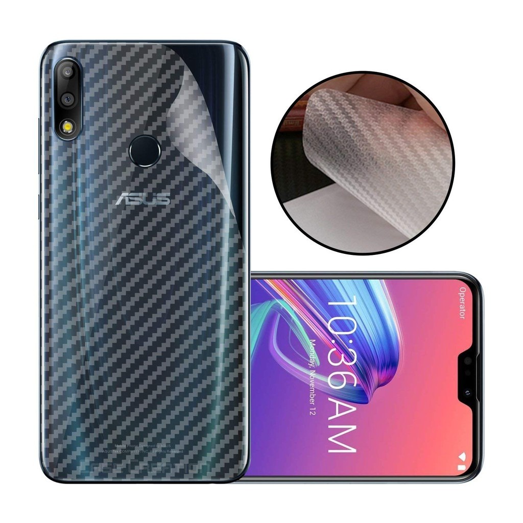 GARSKIN Sticker Carbon Asus Zenfone 6 Max Pro M1 M2 Live L1 L2 Skin Carbon Transparan Fiber Protection Back Sticker Carbon