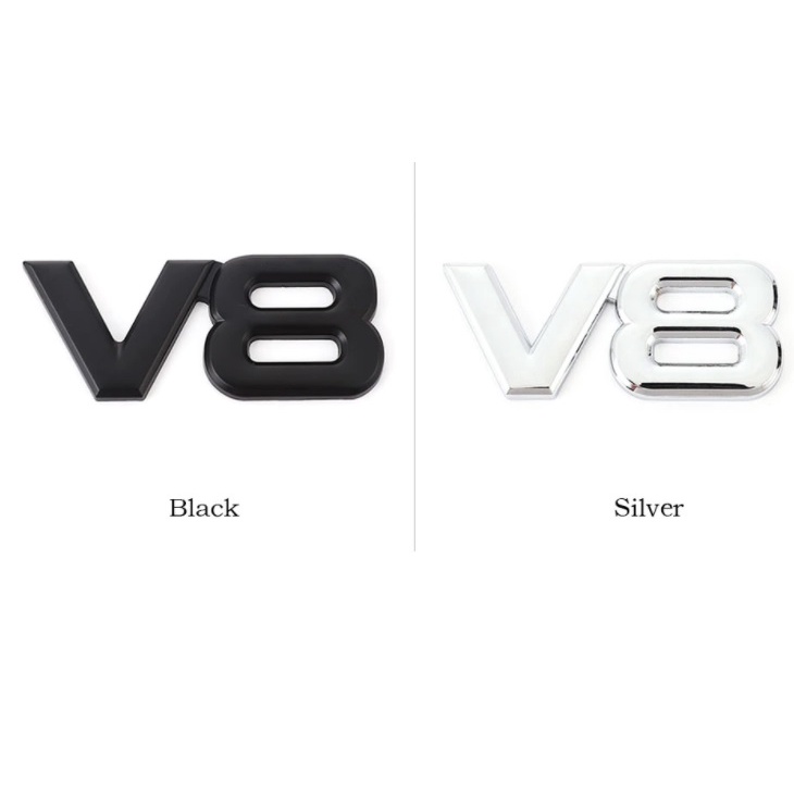 3D V8 Emblem full metal stiker emblem V8  017