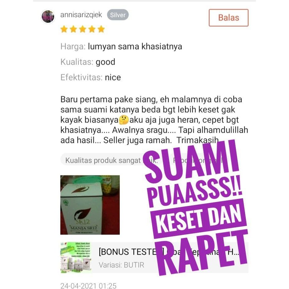 Manjakani SR12 Obat Keputihan Bpom yg Paling Ampuh Vagina Gatal Bau Miss V Rapet dan Keset Ori