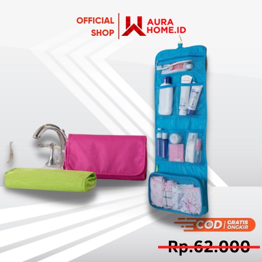 Tas Travel Perlengkapan Mandi & Kosmetik / Tas Tempat Wadah Penyimpanan Alat Peralatan Mandi Sabun S