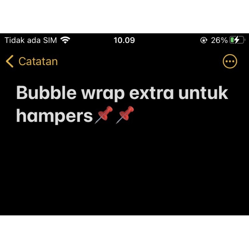 

BUBBLE WRAP EXTRA UNTUK HAMPERS PLETHORA