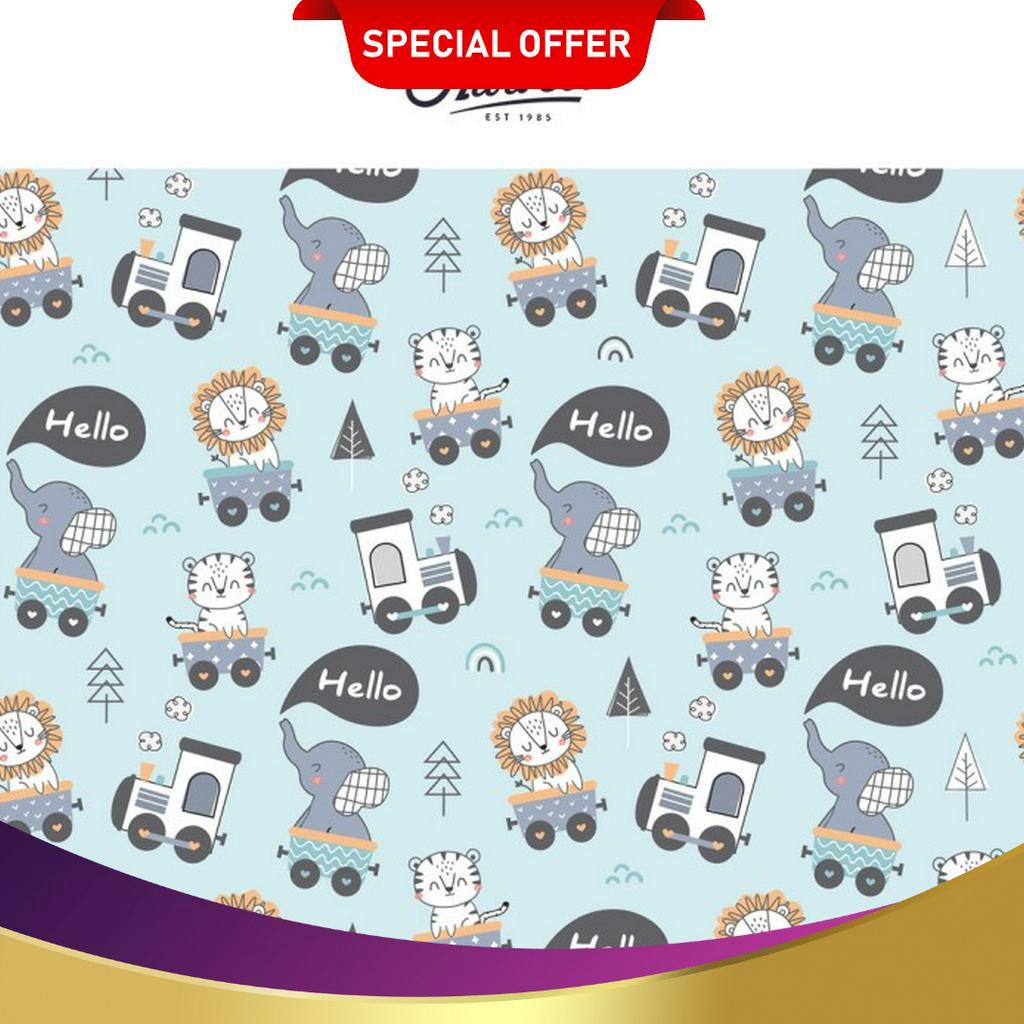 

STOK TERBARU Kertas Kado Baby New Born Harvest Baby Land Animal Train