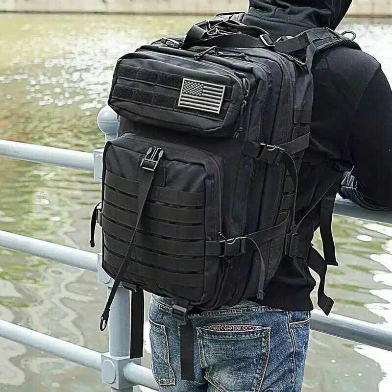 Tas ransel tactical backpack NEW 3P impor 50liter black