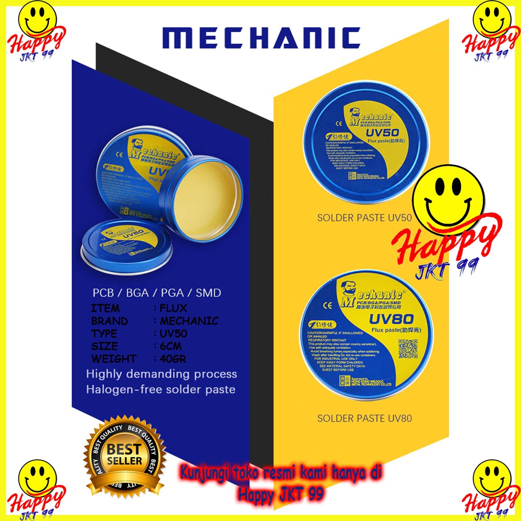 [ HAPPY JKT 99 ] FLUX PASTA MECHANIC UV50 UV 50 SOLDER PASTE