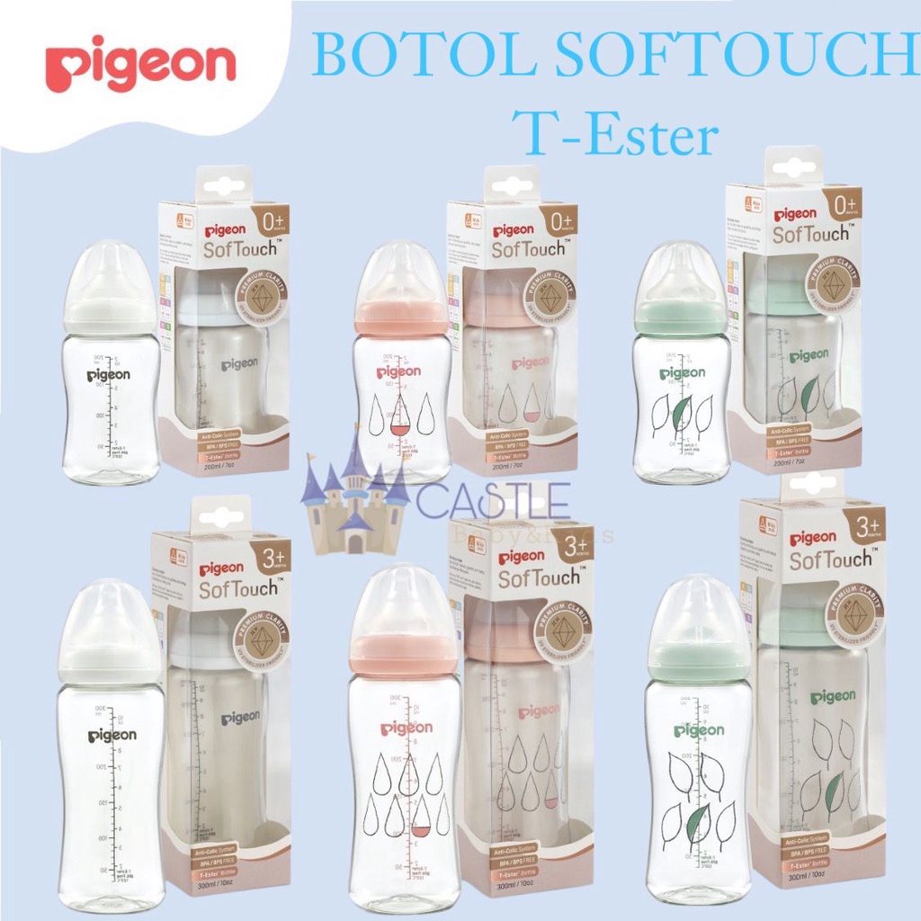 Pigeon Botol T-Ester Wideneck 200ml &amp; 300ml - Pigeon Premium Care T-Ester Bottle