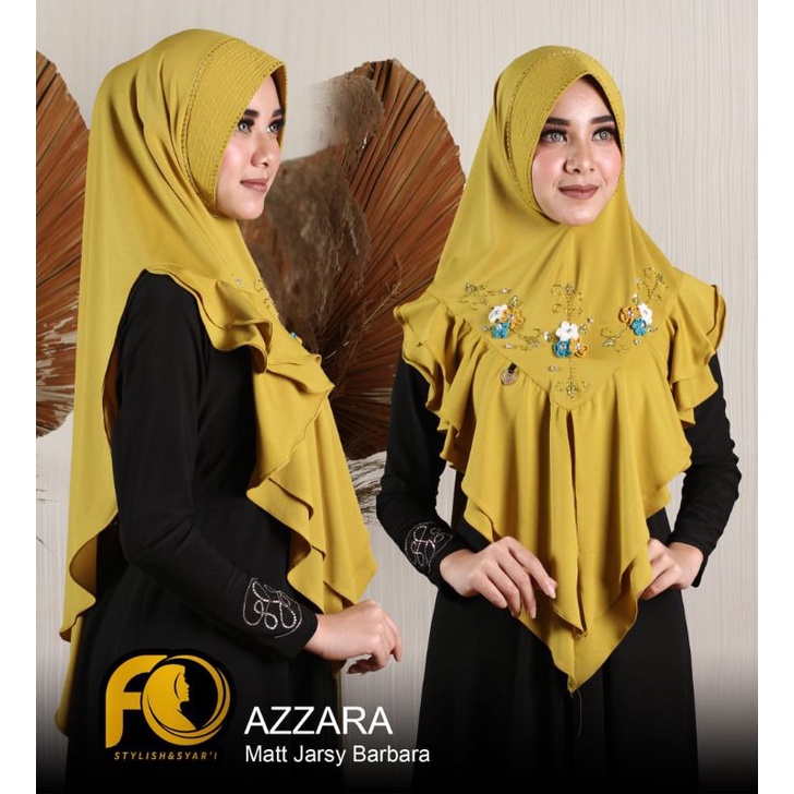 AZZARA by FO Hijab Syar'i Khimar  Instan Simple Soft Pad
