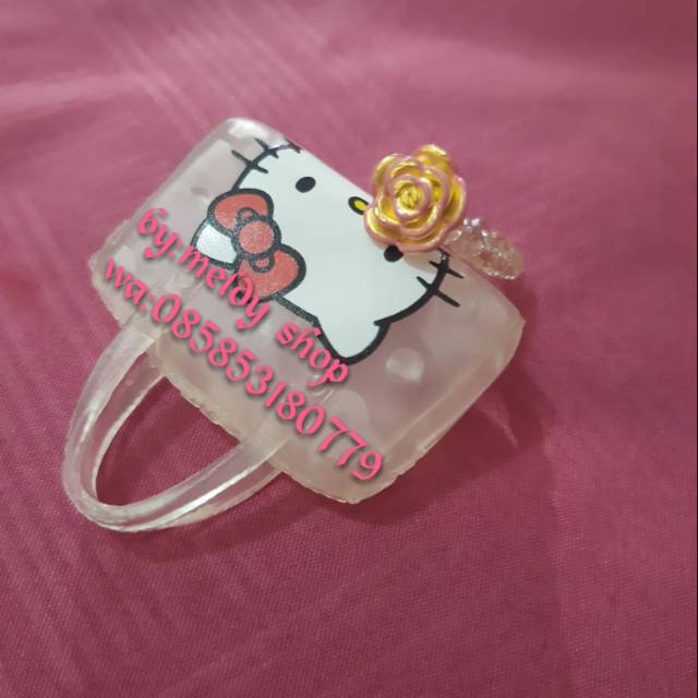 Emas hongkong HK 24karat Cincin mawar cat/warna