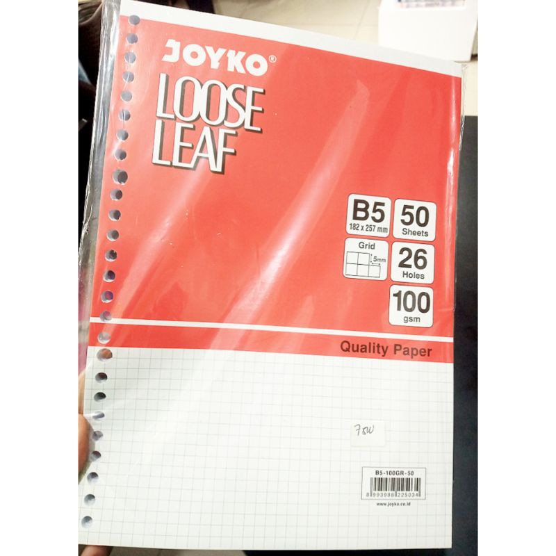 

Joyko Loose Leaf B5 Strimin(Kotak Kotak)