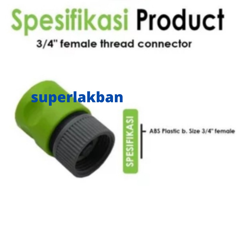 Konektor Sambungan Selang Air 3/4 Inch Connector Head Female Nankai