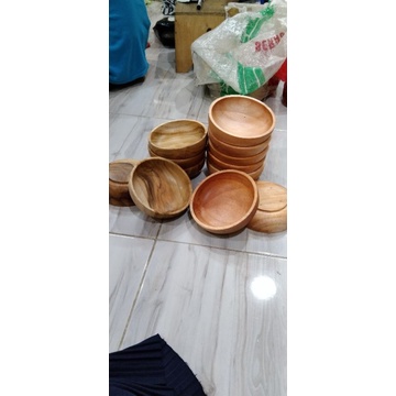 Mangkuk Kayu / Mangkok Kayu / Mangkok Masker/Mangkok Salad/ Wooden Bowl Diameter 14Cm