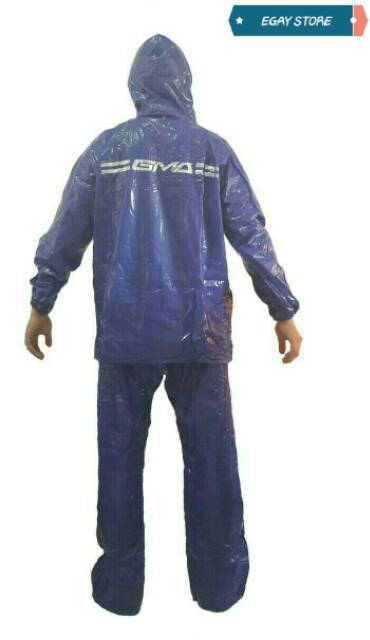 JAS HUJAN PRIA COWOK DEWASA SETELAN CELANA TEBAL ANTI TEMBUS REMBES AIR RAINCOAT WATERPROOF GMA