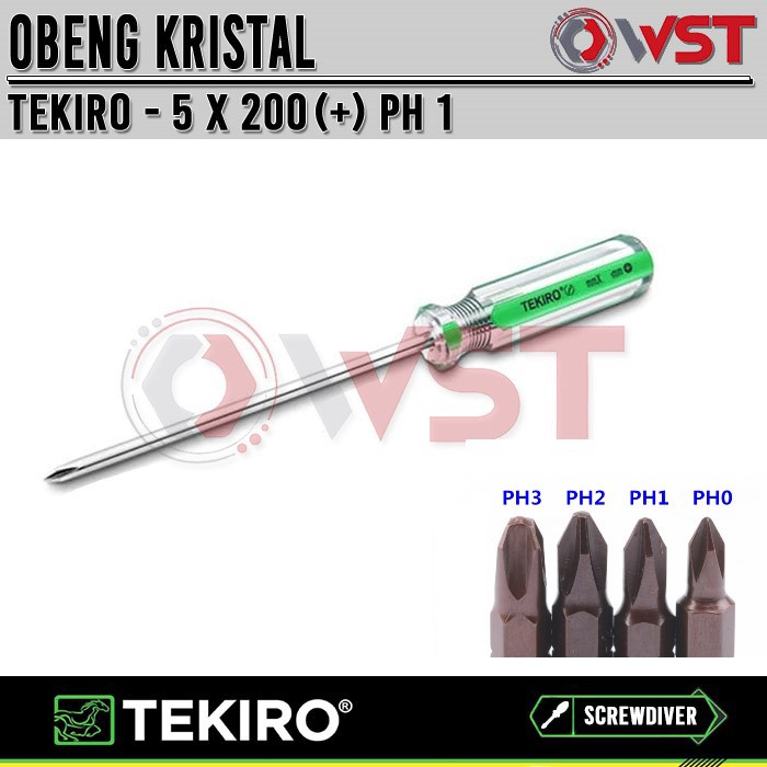 Tekiro Obeng Kristal Plus ( + ) 5 X 200 mm PH1