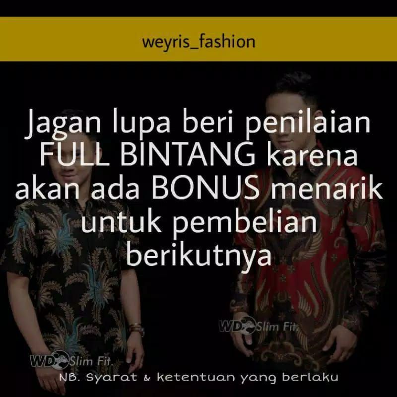 Kemeja Batik Pria Lengan Panjang TjGrup Hitam Series Seragam Kerja Kantor Batik Katun Ori M L XL XXL