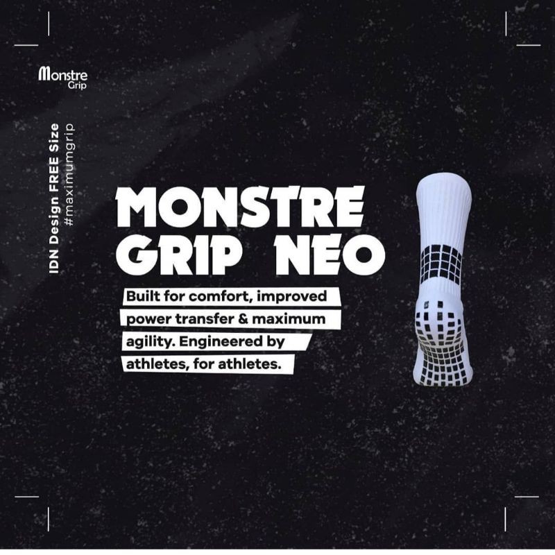 Kaos kaki anti slip monstre grip socks