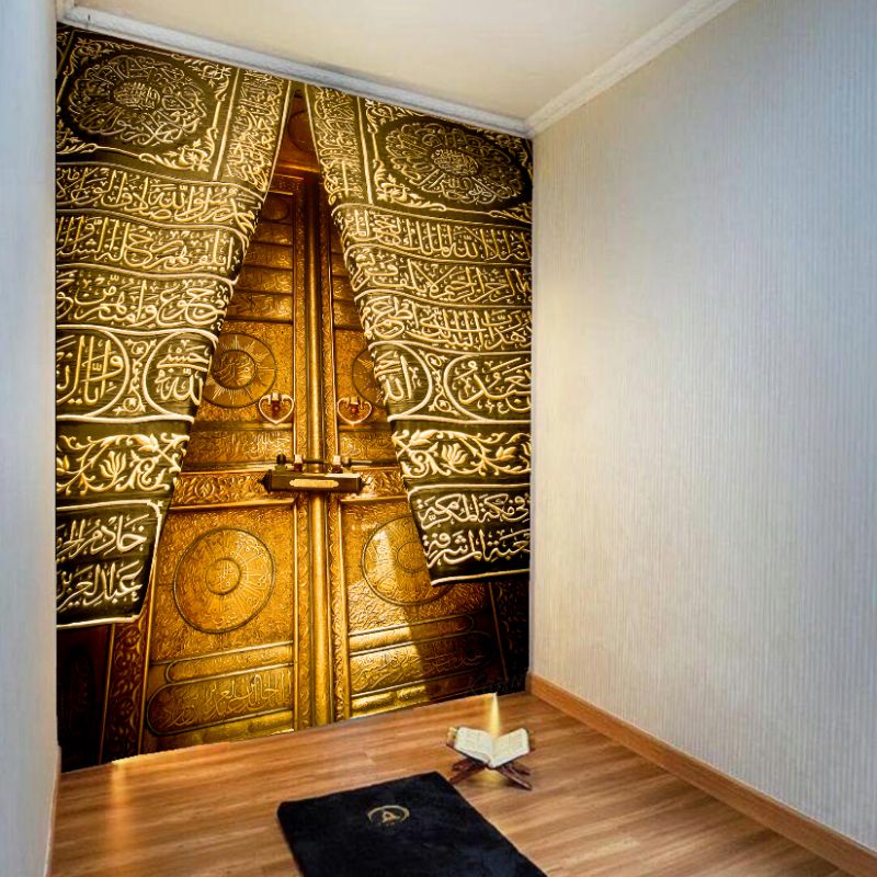 Wallpaper 3D Custom Motif Islami Pintu Ka'bah