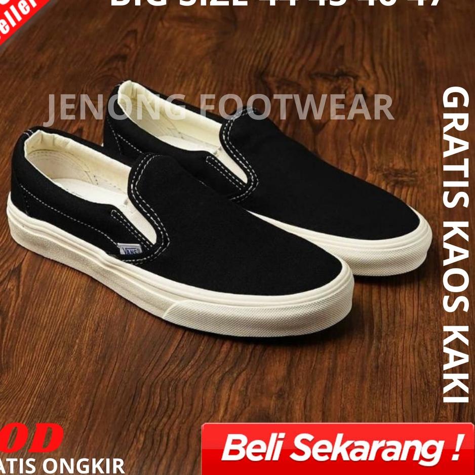 SEPATU CASUAL UKURAN 43 44 45 46 47 SEPATU SNEAKERS SLIP ON PRIA SEPATU SEKOLAH UKURAN BESAR SEPATU 