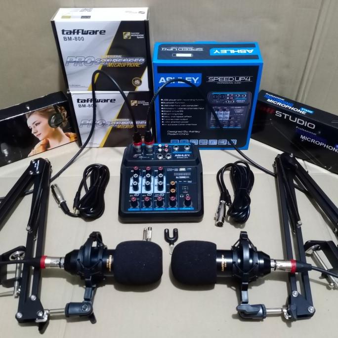 Paket Podcast 2 Orang / Paket Mixer / Paket 2 Mic BM 800 Star Seller