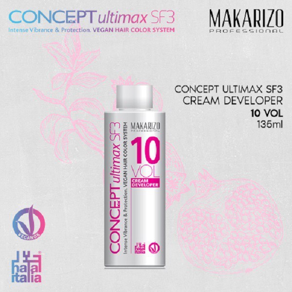 ★ BB ★ Makarizo Professional Concept Ultimax Cream Developer SF3 10 Volume Bottle 135 mL - 1000 mL | Pewarna Rambut