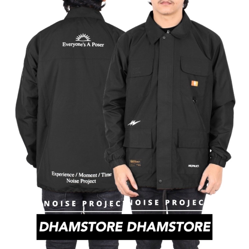 Jaket Parka Poser Jaket Parka Noise Project Jaket Parasut Jaket Pria Jaket Distro Jaket Unisex Hitam