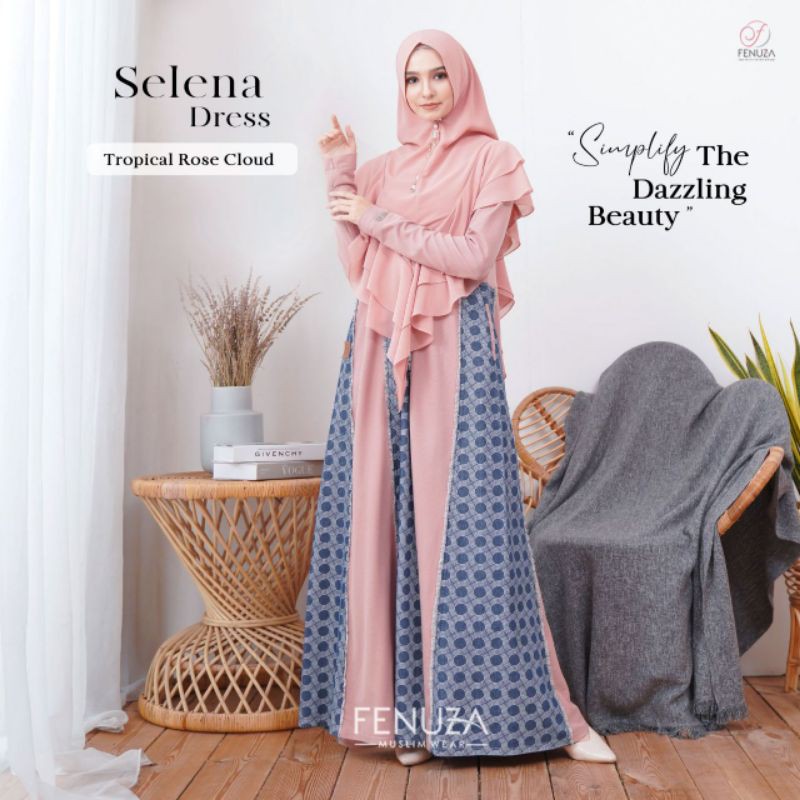 SELENA DRESS PREMIUM (GAMIS SAJA) ORIGINAL BY FENUZA MUSLIM WEAR