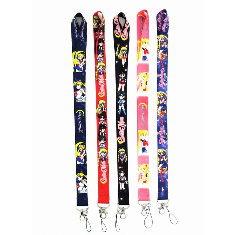 Sailor Moon Tali Lanyard Handphone / Kartu Identitas Motif Sailor Moon Anti Jatuh