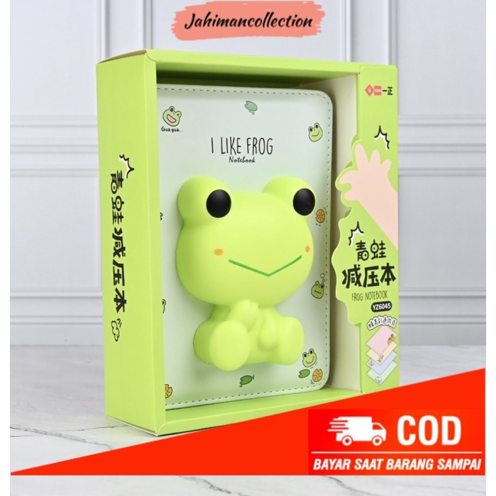 

✨ BISA COD ✨ Notebook Squishy / Agenda Jurnal Planner / Buku Catatan / Diary lucu - Frog