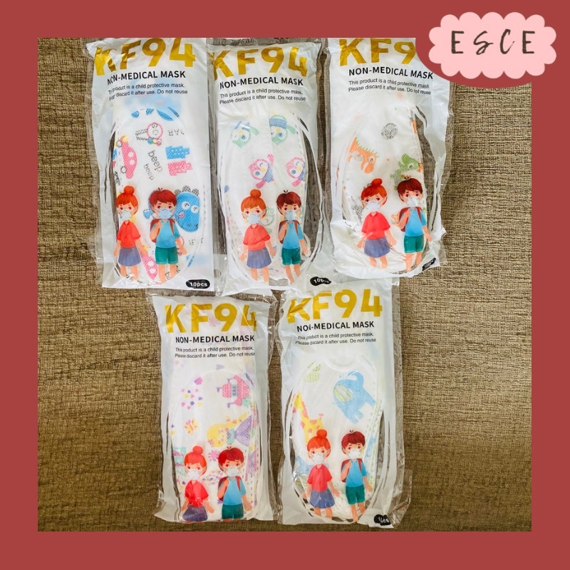 ESCE MASKER KF94 KN95 ANAK 5ply MOTIF KARTUN WARNA DUCKBILL