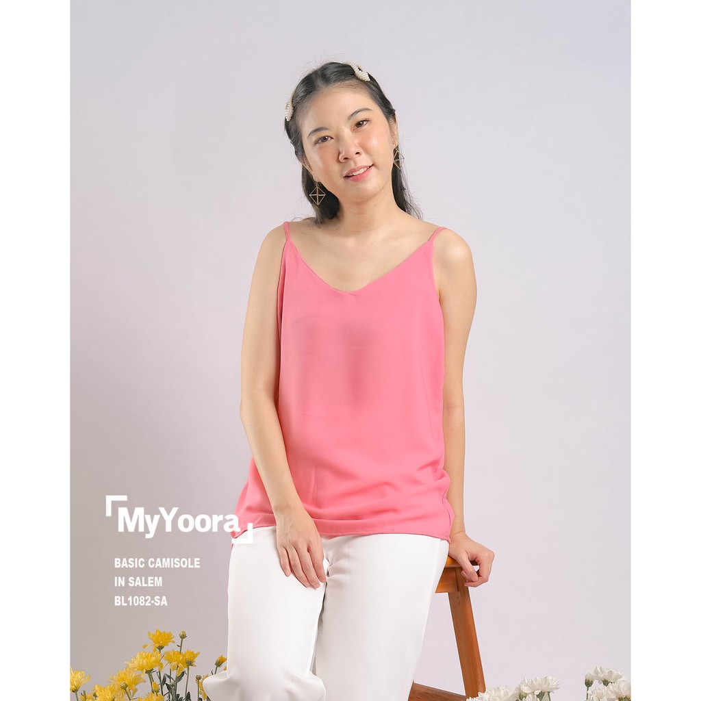 MyYoora Basic Camisole Tank Top Tanktop Cami Wanita BL1082-Salem-Adjustable