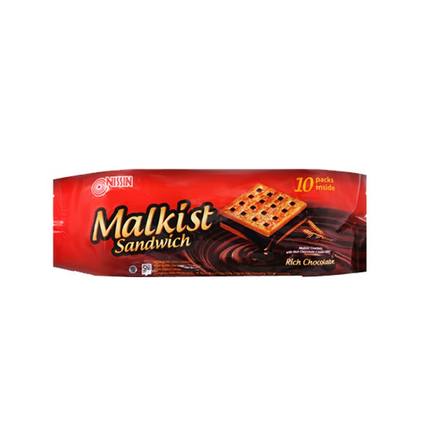 

NISSIN MALKIST SANDWICH RICH CHOCOLATE 10 x 24 GRAM