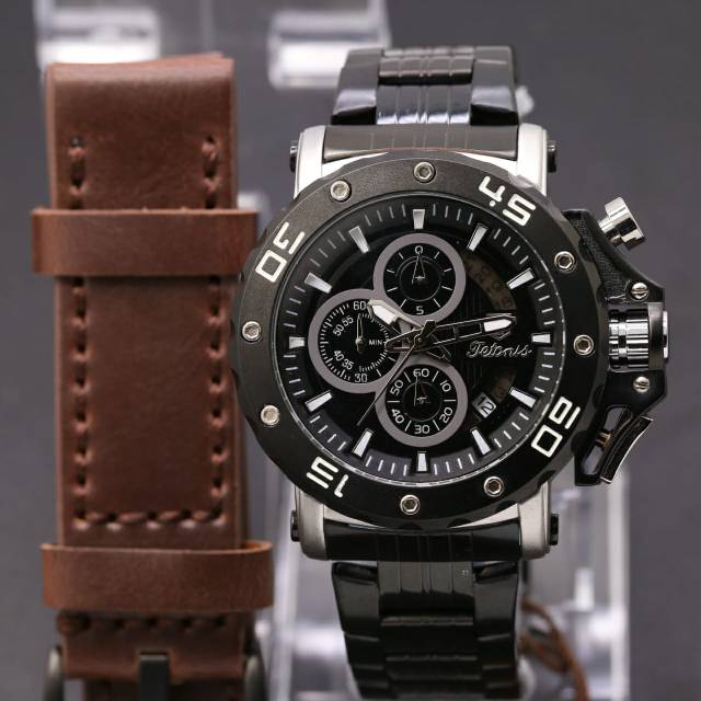 Jam Tangan Pria Tetonis Original TS3650 Bonus Tali Kulit Garansi 1 Tahun