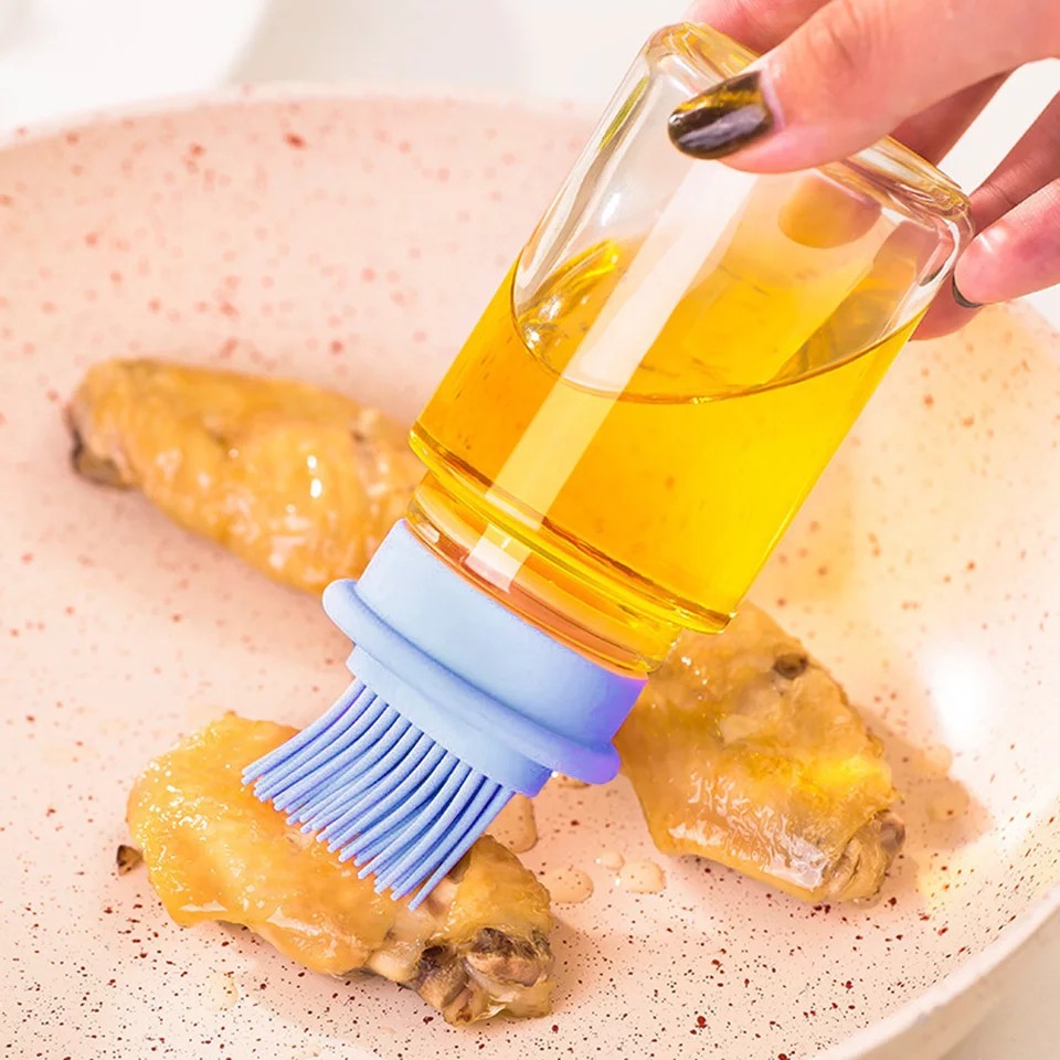 Botol Minyak Lengkap Dengan Kuas Silicone / Bottle Oil With Brush
