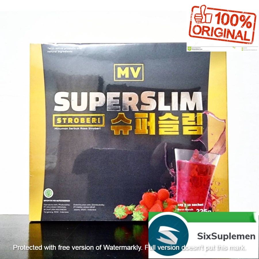 (Bonus Shaker) MV SUPERSLIM MVSUPERSLIM (1 box) 15 sachets 225 grams by Maria Vania