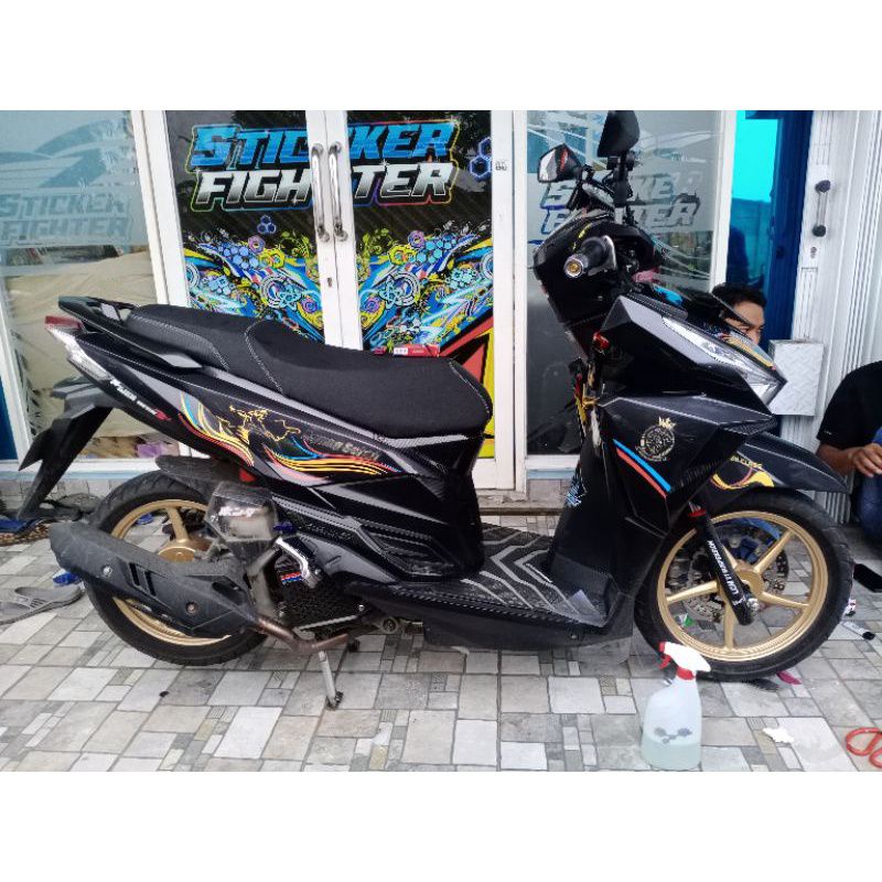 striping sticker vario led 125 150 old livery bus agung sejati transparan custame