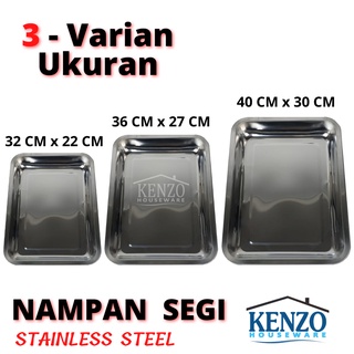 Jual Nampan Stainless Kecil Besar Jumbo Persegi Tatakan Minuman