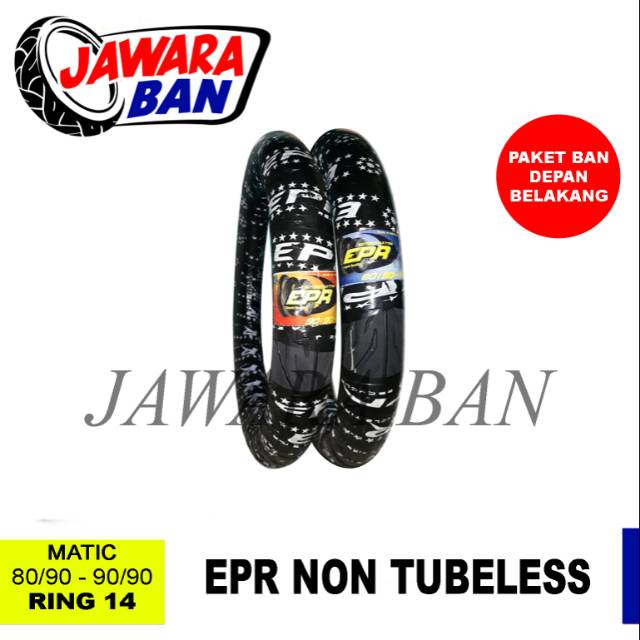 PAKET BAN DEPAN & BELAKANG MOTOR MATIC NON TUBELESS HONDA YAMAHA SUZUKI